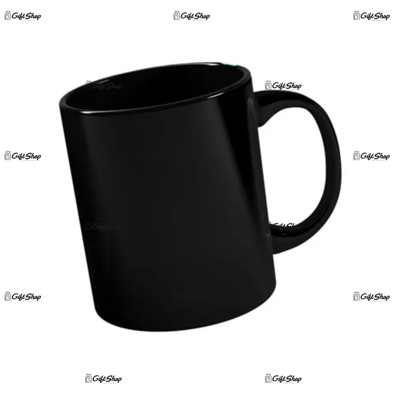 .interior negru, cana neagra termosensibila, din ceramica, personalizata